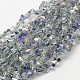 Half Rainbow Plated Faceted Butterfly Electroplated Glass Beads Strands EGLA-F105-01B-1