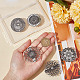 Gorgecraft 5Pcs 5 Style Vintage Flower Alloy Sweater Shawl Clips Brooches Set AJEW-GF0007-23-3