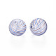 Perles de globe en verre soufflé à la main transparent GLAA-T012-35C-06-2