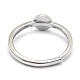 Componentes de anillo de plata de ley ajustables. STER-I016-017P-3