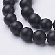 Chapelets de perles perles en agate noire naturelle X-G-D543-8mm-2