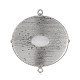 Enlaces antiguos de ojo de gato de aleación ovalada chapada en plata PALLOY-E408-01AS-2