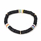 Handmade Polymer Clay Heishi Beads Stretch Bracelets BJEW-JB05304-05-1