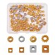 160 pcs 8 styles de perles d'espacement en laiton KK-SZ0001-09G-1