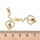 Латунные микро проложить кубического циркония подвески KK-L243-29G-04-3