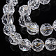 Transparent Crackle Glass Beads Strands X-GLAA-N051-01-3