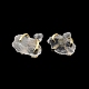 Boucles d'oreilles en cristal de quartz naturel brut brut EJEW-R148-01LG-05-3