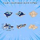20 pièces baleine émail pendentif à breloque baleines bleues poisson breloque animal de mer pendentif pour bijoux collier bracelet boucle d'oreille fabrication artisanat JX299A-7