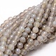 Faceted Natural Agate Round Beads Strands G-E319B-6mm-09-1