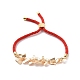 Brass Flower Link Slider Bracelets BJEW-JB09112-2