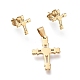 Cross 304 inoxydable ensembles de bijoux en acier SJEW-K154-12G-1