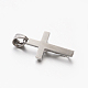 Thème de pâques hommes 201 pendentifs croix crucifix en acier inoxydable STAS-F010-21-4