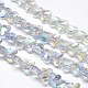 Electroplate Crystal Glass Butterfly Beads Strands EGLA-F041-A05-2