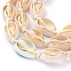 Регулируемые плетеные ожерелья из бусин и ракушек каури с принтом NJEW-JN02790-4