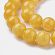 Chapelets de perles en jade jaune naturel G-F622-10-8mm-3