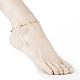 Bracelets de cheville en perles de verre à facettes AJEW-AN00379-04-4