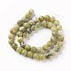 Brins de perles turquoise jaune naturel (jaspe) G-Q462-10mm-22-2