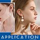 SUNNYCLUE 1 Box 40Pcs 2 Colors Clip on Earring Converter Transparent U Type Earring Cilps Stainless Steel Earring Components with Loop Painless Earrings for Non-Pierced Ears Jewelry Making DIY Crafts STAS-SC0004-29-6
