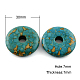 Synthetic Turquoise Gemstone Pendants TURQ-R020J-30mm-01-1