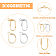 Dicosmétique 40 pièces 2 styles boucles d'oreilles à levier en or et argent crochets de boucle d'oreille circulaires en laiton boucles d'oreilles à levier pour la fabrication de boucles d'oreilles bricolage KK-DC0002-15-4
