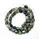 Natural Moss Agate Nuggets Beads Strands X-G-J335-06-2