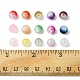Set di perle di vetro imitazione giada dipinta da 375 pz 15 colori crackle DGLA-FS0001-06-5