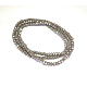 Electroplate Glass Beads Strands GLAA-F078-FR14-1