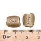 チベット風合金ビーズ  愛の長方形  アンティークブロンズ  カドミウムフリー＆ニッケルフリー＆鉛フリー  12.5x10.5x3mm  穴：2mm MLF10436Y-NF-3