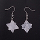 Natural Crystal Dangle Earrings X-EJEW-P130-A10-1