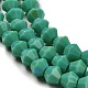 Opaque couleur unie imitation jade perles de verre brins GLAA-F029-P4mm-D07-3