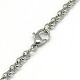 Trendy Unisex 201 Stainless Steel Cross Rolo Chain Necklaces NJEW-L043B-09P-3