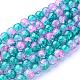 Spray Painted Crackle Glass Beads Strands CCG-Q002-10mm-06-1