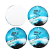 Starry Sky Printed Glass Half Round/Dome Cabochons X-GGLA-N004-25mm-D-3