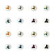 80pcs 8 couleurs de perles de verre opaques de Noël EGLA-YW0001-06-2