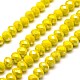 1 Strand Electroplate Opaque Solid Color Crystal Glass Rondelle Beads Strands X-EGLA-F046A-11AB-1