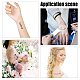 CRASPIRE Temporary Tattoos Quote Temporary Tattoo Stickers 30 Sheets Waterproof Arm Neck Makeup Floral Blossom Tattoos Paper Black Stickers Art DIY-WH0366-61-7