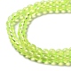 Chapelets de perles en verre transparent drawbench X-GLAD-Q012-4mm-07-2