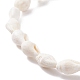 Bracelet en perles de coquillage naturel X-BJEW-JB08162-4