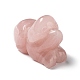 Лечебные фигурки собак из натурального розового кварца DJEW-Z005-05A-2