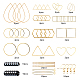 Kit per la creazione di orecchini in stile geometrico fai da te sunnyclue DIY-SC0013-24G-2