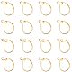 PandaHall 100 Pcs 15mm Brass Earring Components Lever Back Hoop Earrings Lead Free and Cadmium Free Golden for Jewelry Making Findings KK-PH0026-22G-RS-1