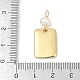 Подвески из натурального пресноводного жемчуга и латуни KK-U062-08G-3