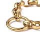 Placage sous vide 304 anneau en acier inoxydable et bracelets de chaîne à maillons ovales pour femmes hommes BJEW-P287-01G-2