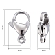 304 Stainless Steel Lobster Claw Clasps STAS-AB13-3