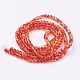 Spray Painted Crackle Glass Beads Strands CCG-Q002-4mm-10-2