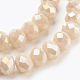 Chapelets de perles en verre électroplaqué GLAA-K027-FR-B01-3