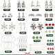 Набор для изготовления серег на рождественскую тематику «сделай сам» DIY-SC0022-77-2