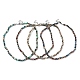 Collier de perles de verre étincelant avec 304 fermoirs en acier inoxydable NJEW-JN04401-1
