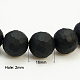 Synthetic Black Stone Beads Strands G-C059-16mm-1-1