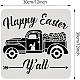 BENECREAT 12x12inch Easter Bunny Truck Painting Stencils DIY-WH0383-0029-2